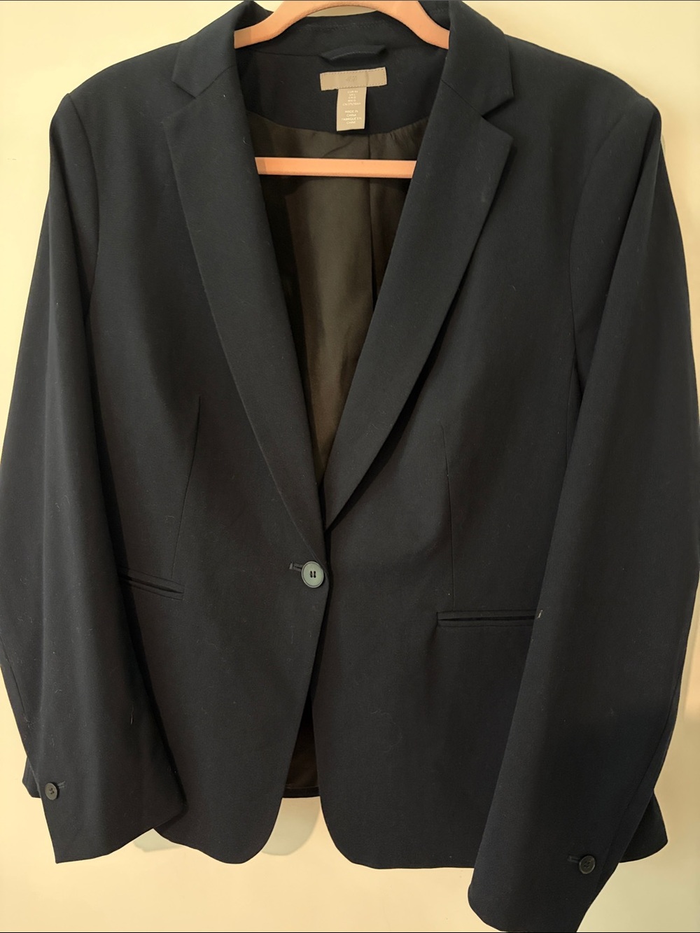 H&M Women's Navy Single-Button Blazer
